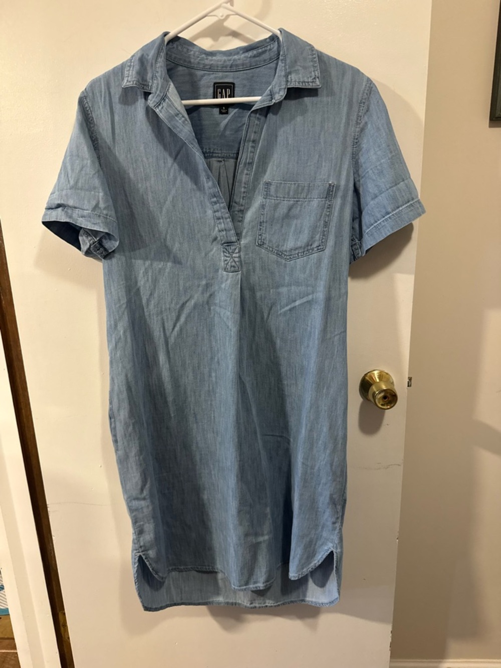 GAP Chambray Blue Shirt Dress Size Small
